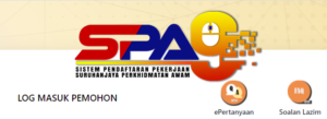 Permohonan SPA9 Online Borang Pendaftaran Pekerjaan Kerajaan (SPA8i)