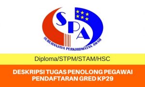 Deskripsi Tugas Penolong Pegawai Pendaftaran Gred KP29